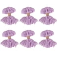 thumbnail image 1 of Naiovety Paquete de 6 servilletas plisadas de gasa balinesa para decoración de bodas y fiestas, elegantes para un día especial. Mostrada púrpura, 1 of 6