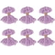 thumbnail image 1 of Cateissary Lote de 6 servilletas de gasa balinesa plisada cuadrada de color liso para decoración de elegante para fiestas y eventos. Mostrada púrpura, 1 of 6