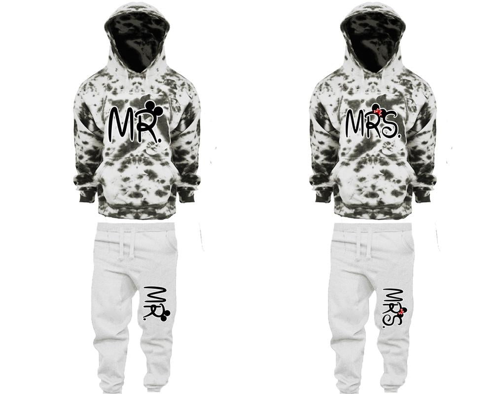 Mr Mrs Couple Matching Tie Dye Hoodies 