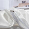 thumbnail image 3 of DBOZE 3 Pieces Satin Duvet Cover With Zipper Closure Bedding Sets 1800 Series Luxury Rich Silk Silky Super Soft Solid Color Reversible Honeymoon Wrinkle Free (King, White), 3 of 5