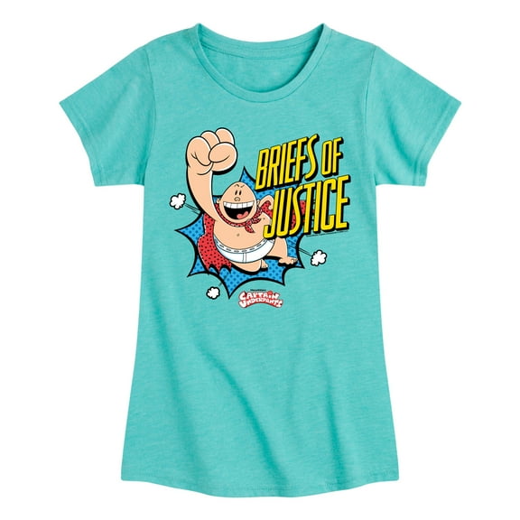 Captain Underpants - Briefs Of Justice - Toddler & Youth Girls Short Sleeve Graphic T-Shirt