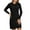 Black, variant on QHFBli Women Hooded Sweater Dress Trendy Texture Knit Casual Pullover Hoodies Loose Fit Long Sleeve Elegant Sweatshirt Fall Dress