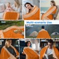 thumbnail image 5 of Burnt Orange Geometric Cooling Blanket, Lightweight Breathable Summer Throw Blanket with Double Sided Cold Effect, Country Greece Key Art Picnic Beach Blankets Bed Sheet for Hot Sleepers 50"x60", 5 of 8