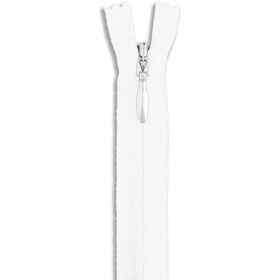 8 Inch Invisible White Nylon Zipper – Non-Separating Concealed Zipper for Sewing, Dresses, Skirts, Pillows, and DIY Crafts - 1pcs