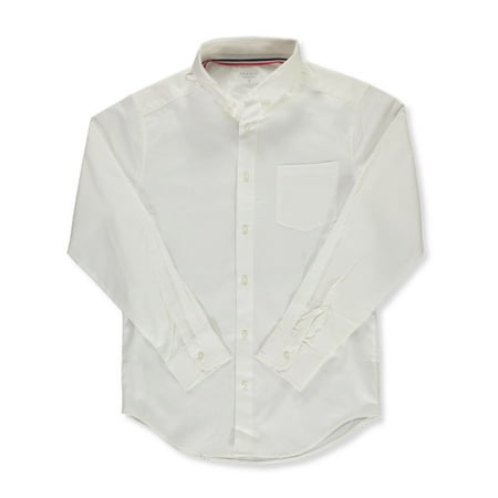 French Toast Adult's L/S Oxford Shirt - white, l (Big Boys)