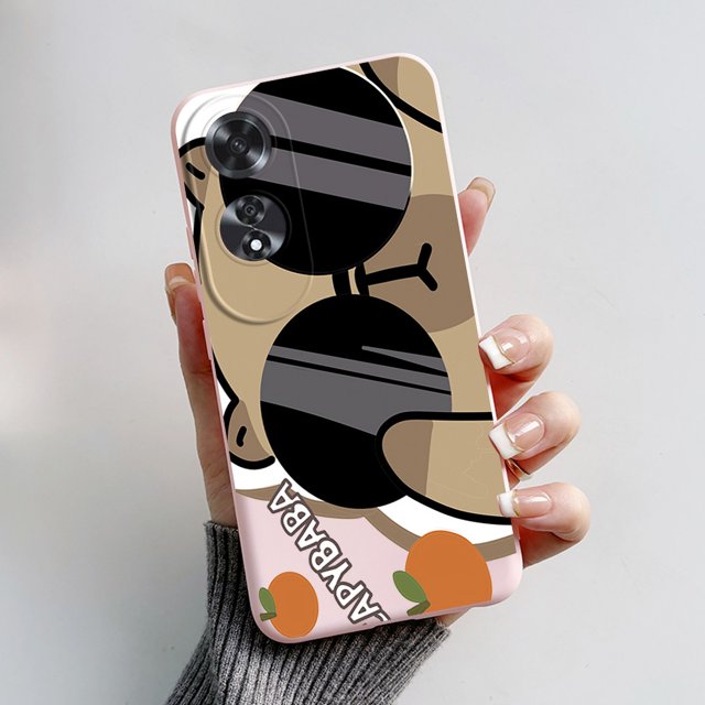 For Oppo A60 Case CPH2631 Cute Rabbit Panda Soft Silicone Back Cover for Oppo A60 OppoA60 A 60 4G Phone Case Protector TPU Funda Pink-L03 For Oppo A60