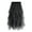Gray, variant on sunsanly Women Skirt Solid Color Multi Layers Irregular Elastic Waist Mid-calf Length Dress-up See-through Wide Band Lady Mesh Skirt Women Clothes