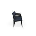 thumbnail image 4 of Fauteuil Lenox en Acier pour Réception, Salle d'Attente, Soins de Santé, 4 Places / Acier Noir / Bleu, 4 of 5