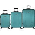 thumbnail image 2 of Traveler's Choice Elite Plastic 3-Piece Luggage Set, Green (EL09076E), 2 of 8