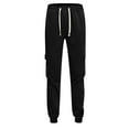 thumbnail image 2 of Casual Pants for Mens Elastic Waist Plus Size Fashion Drawstring Elastic Waist Multi-Pocket Casual Sweat Length Pants 50% off, 2 of 9