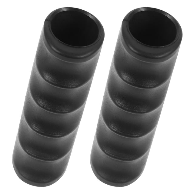ETHZZLE 2Pcs Wheelchair Handle Grips Anti-slip Hand Protector Black PVC Ergonomic Grasp Transportation Assistance