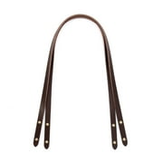 21.8" byhands 100% Genuine Leather Shoulder Bag Strap with Rivet, Brown (24-5501)