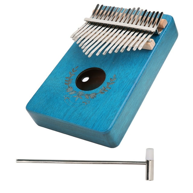17 Key Kalimba Thumb Piano Mahogany with Laser Engraved Musical Notes, Beginner Music Instrument for Beginner Music Instrument LTK17S