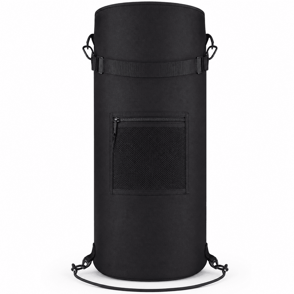 Foldable Boat Trash Can, Leak-Proof Marine Garbage Bag Holder with Straps, Water-Resistant Oxford, Fits 10–13 Gallon Bags for Boating & Outdoor Use