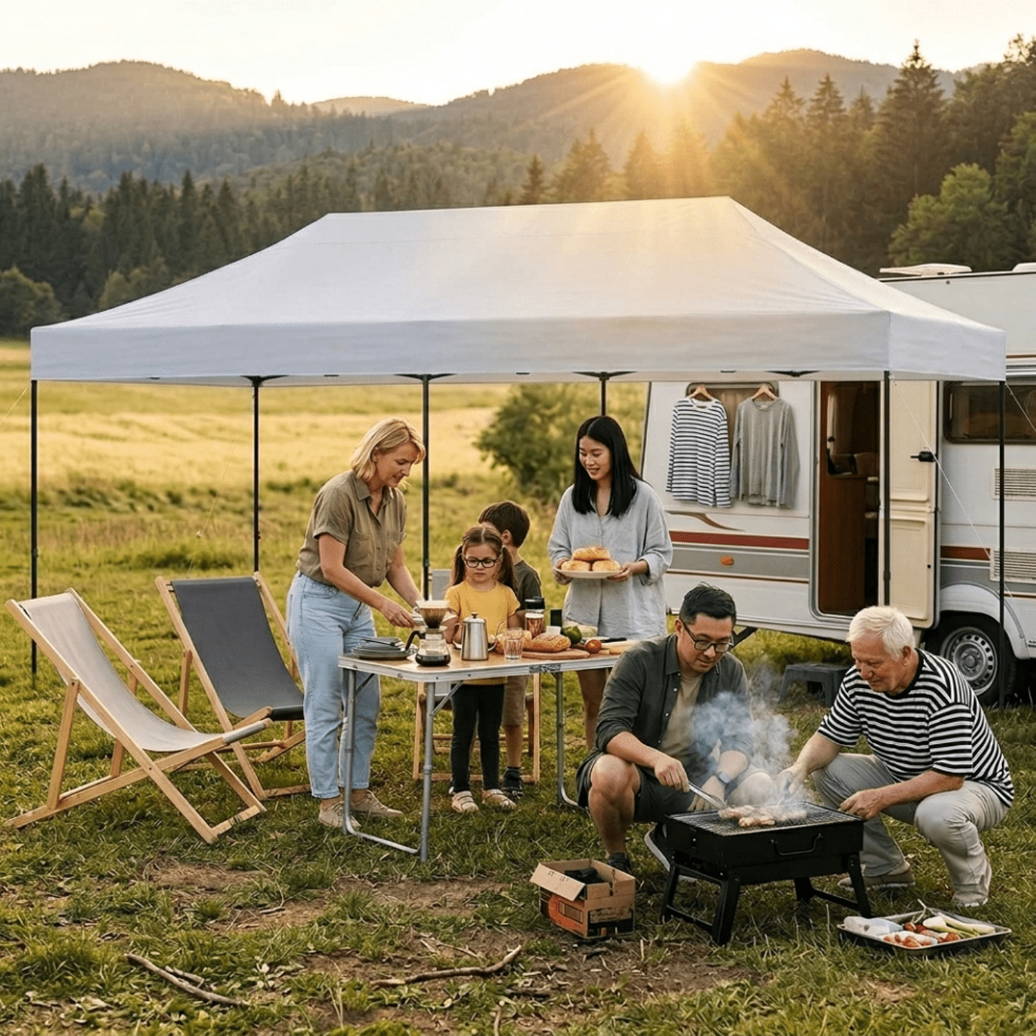 Dateyes 10x20FT Pop Up Canopy, Outdoor Canopy Tent with Carry Bag, Easy Setup Portable Instant Canopy with 4 Sandbags and 12 Stakes for Outdoor Events, Commercial, Beach, Backyard, Lawn, White
