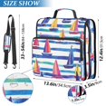 thumbnail image 2 of FORMRS Zipper Binder with Shoulder Strap 2-inch Ring 500 Sheet Capacity File Bag, Blue Hand Drawn Sailboats, 2 of 5