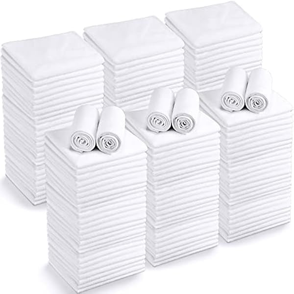 wonima11 72 Pack White Salon Hand Towels Microfiber Absorbent Resistant 16 x 27" Hair Hand Towels Bulk Quick Dry for Salon Facial Beauty Care Gym Spa Hotel