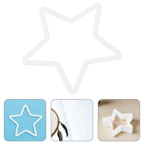 LOLIPPYY 30Pcs White Plastic Craft Rings for Dream Catcher Hoops Simple Design Sturdy and Lightweight