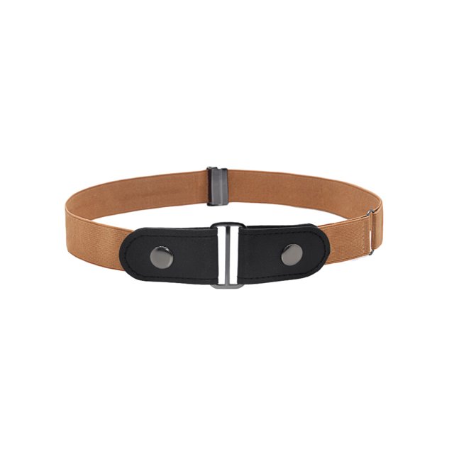 Belt No Buckle Invisible Alloy Fashionable Long-lasting Convenience Elastic Unisex Man Multicolored DIY Prop Jeans Band Light Yellow