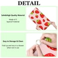 thumbnail image 6 of 2pcs Sweet Strawberry Fruit Kitchen Mat, Pink & Red Colored Berry Pattern, Heat Resistant & Quick Dry Microfiber Pad, Reusable & Durable, 6 of 6