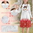 thumbnail image 6 of DISNIMO Girl Christmas Dress Snowman Dress Girls Long Sleeve Collared Dress for Kids Snowflake Dress Girl 11-12 Year Old Girl Fall Dresses with Collars for Girls Polyester Dress for Children Dress, 6 of 7