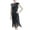 Black, variant on XFLWAM Women's 1920s Flapper Dress Vintage Gatsby Cap Sleeve Sparkle Sequins Fringe Cocktail Wedding Party Evening Gown Roaring Dress