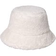 thumbnail image 6 of CoCopeaunts White Bucket Hat for Men Solid Color Lamb Plush Fisherman Hat Soft Comfortable Foldable Bucket Caps for Unisex, 6 of 8