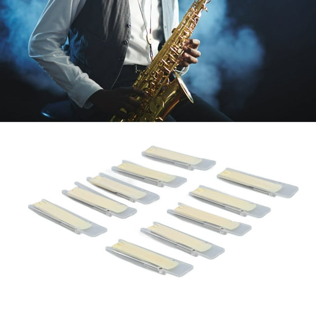10PCS Saxophone Reeds, Stable Sound High Strength Soprano Sax Traditional Reeds Replacement