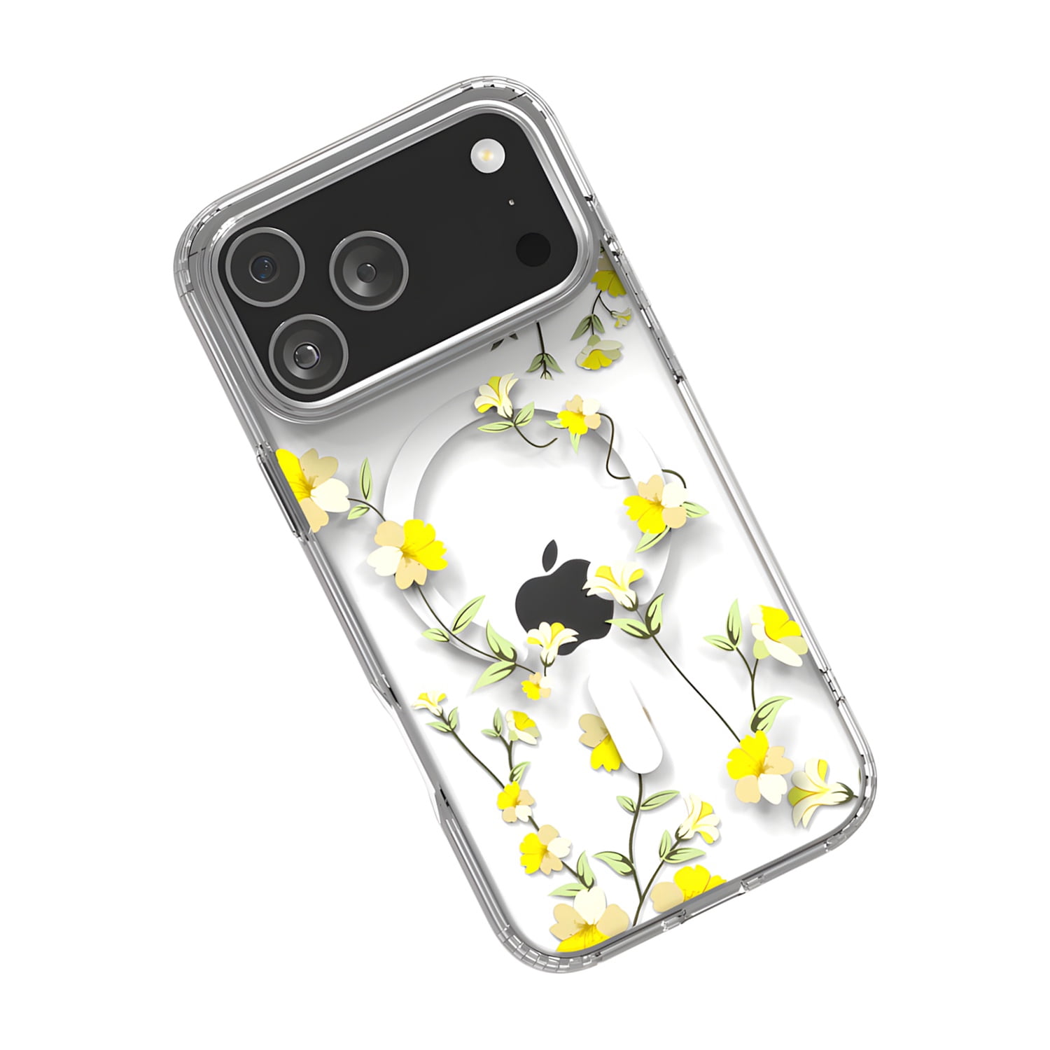 Flower Design Case for iPhone 17 Pro Max - Yellow