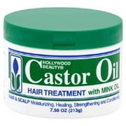Castor Oil Hair Treatment, With Mink Oil By Hollywood Beauty - 7.5 Oz