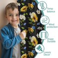 thumbnail image 3 of Blackout Kids Curtains,Black Multicolor Flower Sunflower Pattern Childrens Insulated Curtains Set Of 2,Bedroom Essentials,Toddler Room Decor 42"x54", 3 of 5