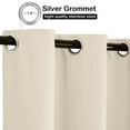 thumbnail image 5 of Rosnek Outdoor Patio Curtains Waterproof Top & Bottom Grommet, Weighted Thermal Insulated Light Blocking Windproof Drapes Keep Privacy for Yard Porch, 100''x 84'', Beige, 1 Panel, 5 of 8