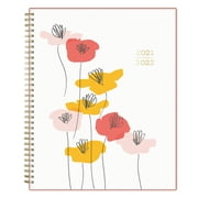 21-22 Weekly Monthly Planner, 8.5 x 11, by Snow & Graham for Blue Sky, Poppies