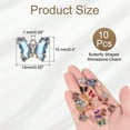 thumbnail image 2 of Uxcell 10Pcs Encanto de Mariposa de Rhinestone Cubic Zirconia Cristal Azul, 2 of 7