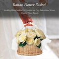 thumbnail image 3 of Pastoral Style Wicker Flower Basket with Pearl Handle,Elegant Wedding and Home Decoration Accessorie, 3 of 5