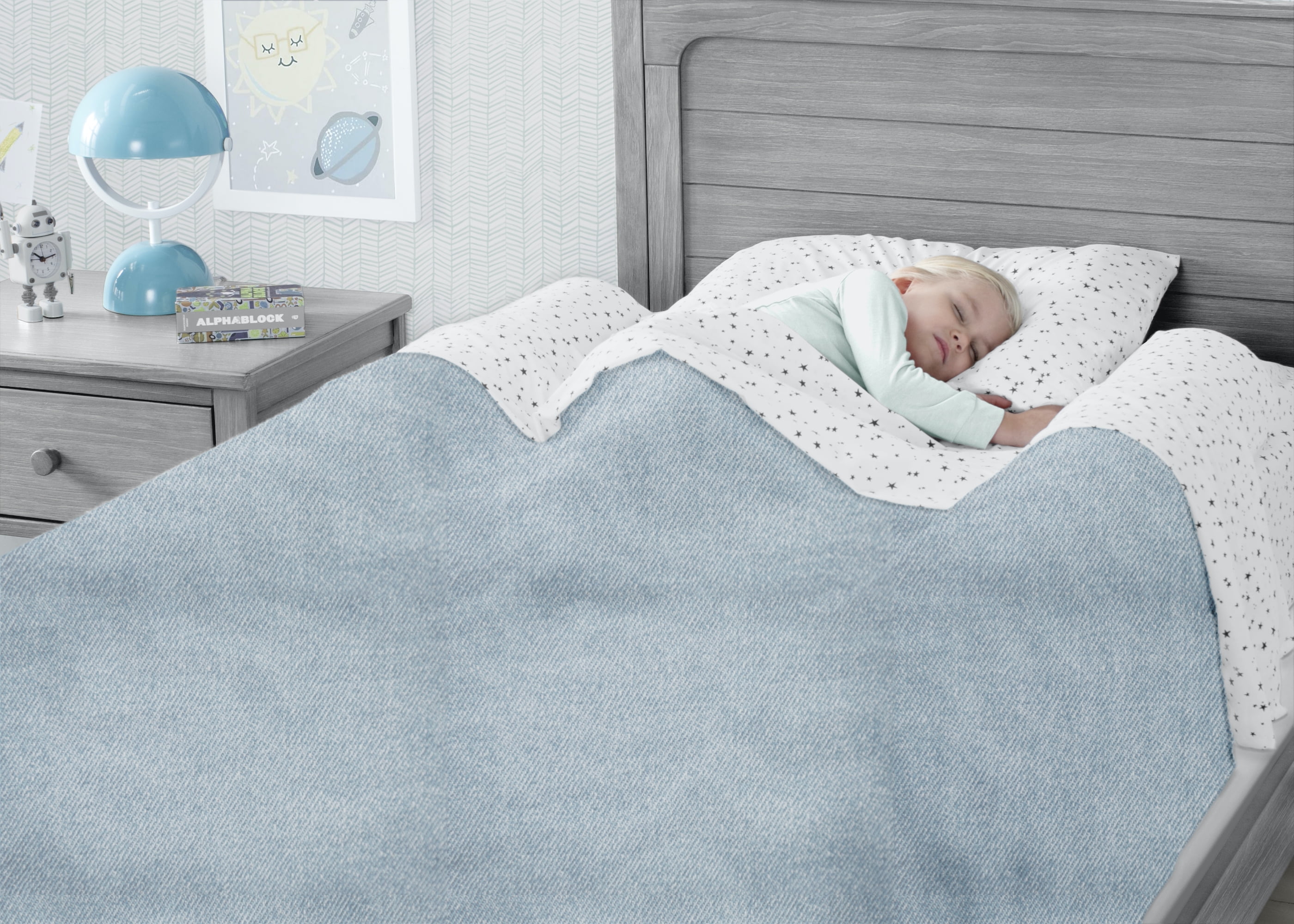 Delta Children Inflatable Bed Rails for Toddlers & Kids with Foot Pump (2 Pack) - Leak-Proof Portable Guardrails Great for Travel or At Home, White