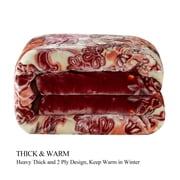 JML 2 Ply Fleece Plush Bed Blanket,Heavy Thick Soft Warm Mink Blanket for Winter King,85x95,10lb