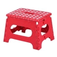 thumbnail image 1 of Bearachild Taburete de plástico, silla plegable de punto portátil, taburete alto para adultos, taburete de plástico, baño de punto portátil, Almacenamiento y organización del hogar rojo, 1 of 6