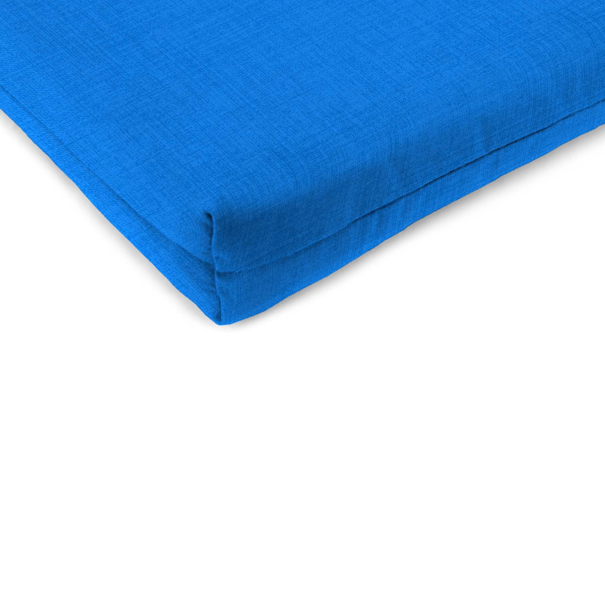 Jordan Manufacturing 17" x 19" Celosia Princess Blue Solid Rectangular Outdoor Chair Pad Seat Cushion with Ties (2 Pack)