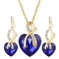 thumbnail image 2 of Xinyolin 1 Set Women Necklace Earrings Heart Pendant - Faux Crystal Jewelry Sweet Long Lasting Set for Wedding, 2 of 8