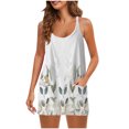 thumbnail image 2 of ICHUANYI Liquidación Moda Mujer Verano Impresión Casual Camis Sin Mangas Top+Pantalón Corto Conjunto ICHUANYI WER202308252821, 2 of 9