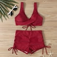 thumbnail image 5 of Women's Bikini Set Printed Two Piece Fashion Sexy Swimsuit with Removable Bra Pads No Underwire for Beach Vacation,Red,S, 5 of 5