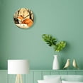 thumbnail image 4 of 10 Inch Wall Clock Battery Operated Silent Clock Decorative for Office, Kitchen, Outdoor, Living Room，Cute Red Fox Sleeping in The Forest Beautiful Pattern, 4 of 4