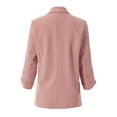 thumbnail image 4 of MixMatchy Women's Roll Up Sleeve Buttonless Stretchy Open Blazer, 4 of 7