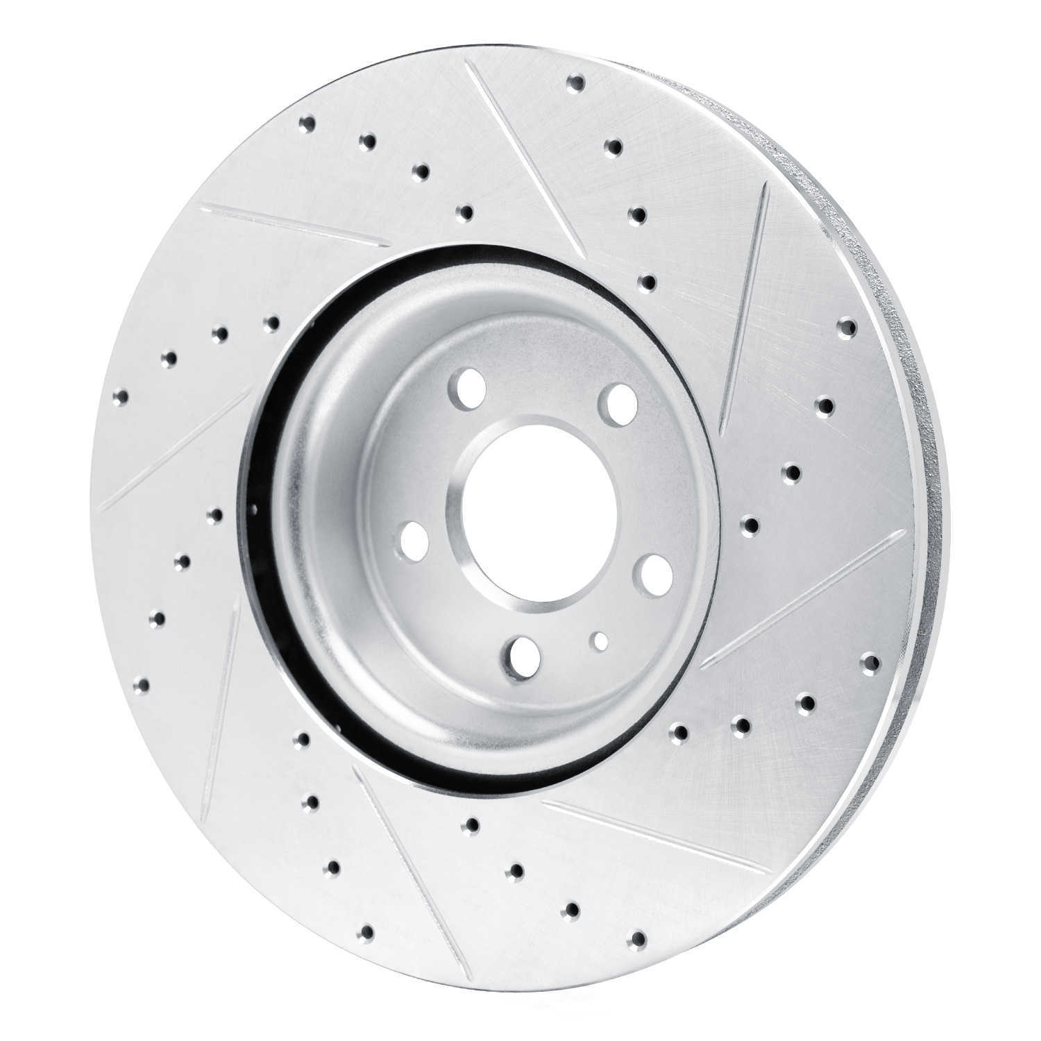 Dynamic Friction Company 631-73083L DFC Brake Rotor - Drilled And Slotted - Silver