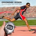 thumbnail image 2 of Waterproof Stopwatch Digital Handheld LCD Timer Chronograph Sports Counter with Strap for Swimming Running Football Training, 2 of 8