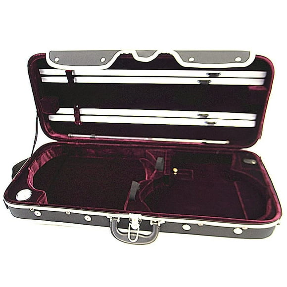 Pro. Wooden Double Violin/Viola Case - Fit one 4/4 violin & one viola(Adjustable 15" to 16.5")