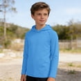 thumbnail image 2 of FUZHIQ Boys Girls Rash Guard Hooded Fishing Shirt, Kids UPF 50+ Long Sleeve Sun Hoodie, Youth UV Protection Beach Swim Shirts,5-6 Years, 2 of 7