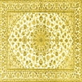 thumbnail image 1 of Ahgly Company Machine Washable Indoor Square Persian Yellow Traditional Area Rugs, 6' Square, 1 of 4