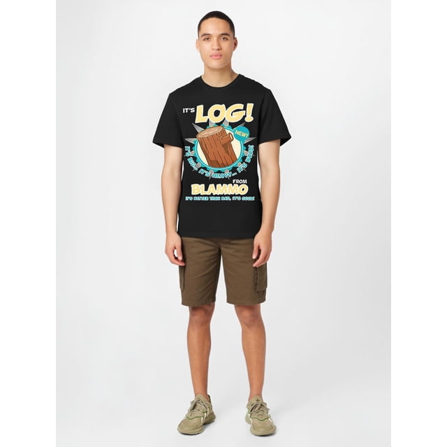 IT'S LOG! - Ren And Stimpy - T-Shirt funny Men’s Short Sleeve Graphic T-shirt Collection T'S BETTER THAN BAD, IT'S GOOD black Tee For Adult, Men, Women, Teen, Teenager, Adolescent, Youth